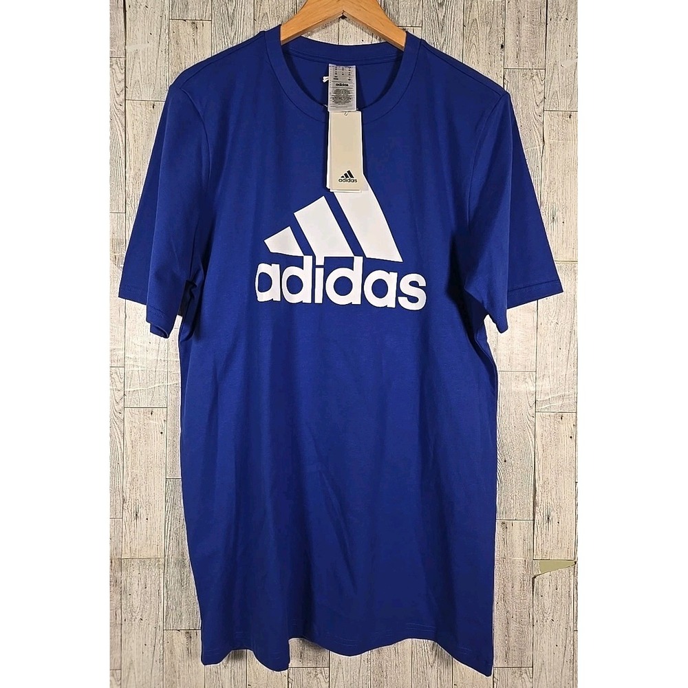 Adidas T-Shirt Mens Medium Tall Multi Sport Semi Lucid Blue IC9351 NEW